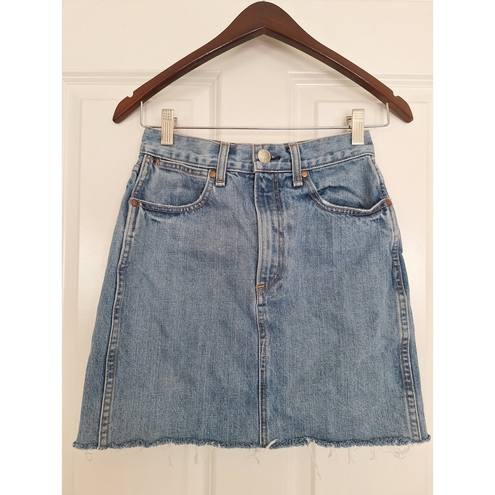 rag & bone Light Blue Denim A-Line Skirt Size 24